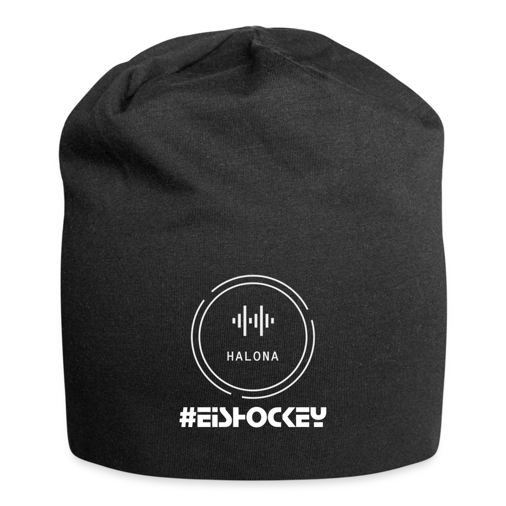 Jersey-Beanie - Schwarz